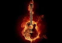 thumbs music guitar flaming 1