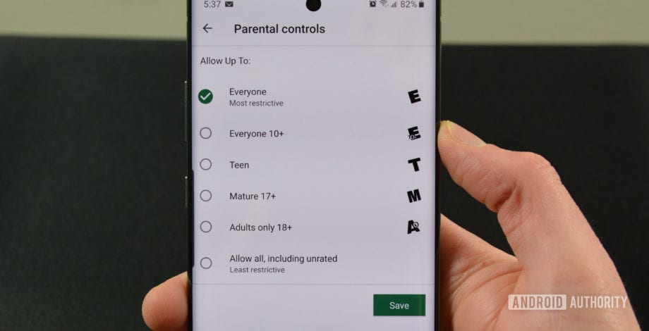 Controles parentais do Google Play Como defini los e altera los 1