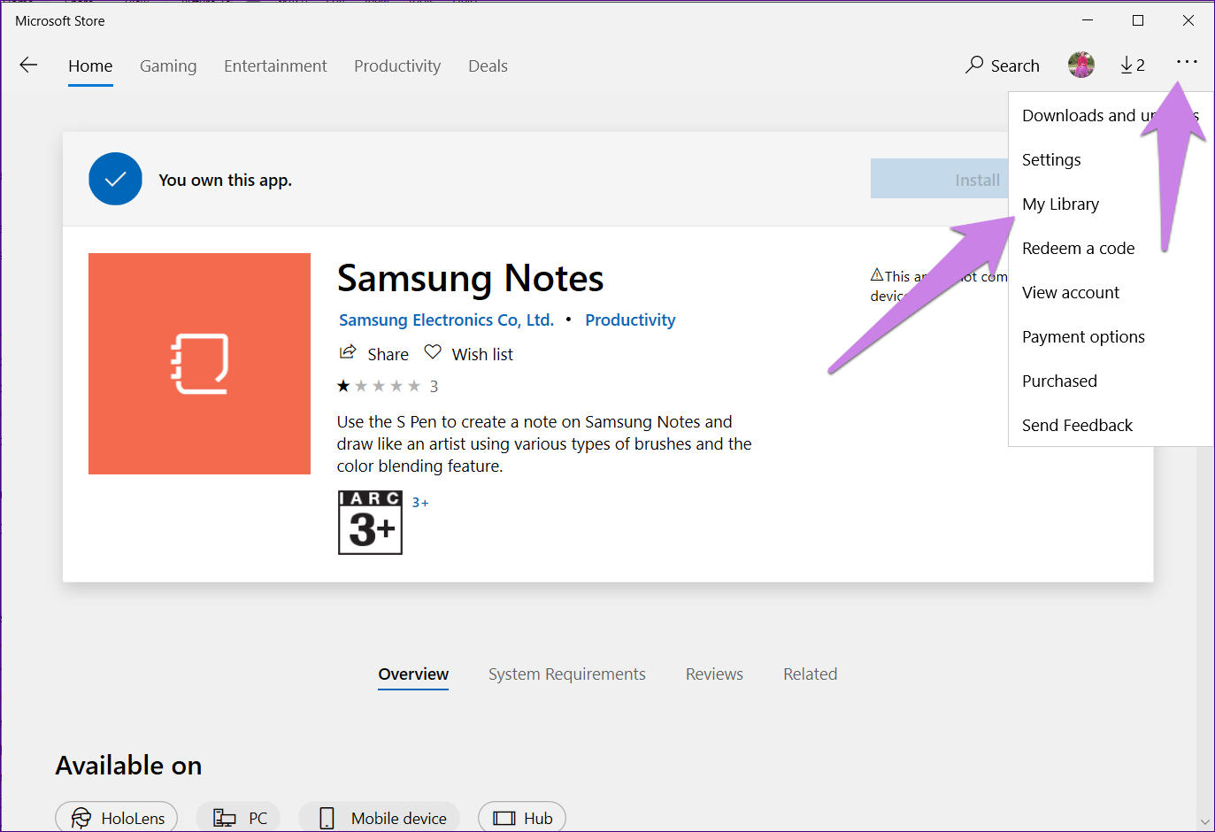 Приложение samsung notes не работает после обновления windows