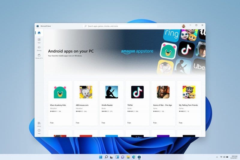 O Windows 11 permitirá que você se esquive da Amazon Appstore para