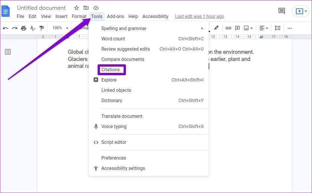 Como Adicionar Cita es E Bibliografia No Google Docs