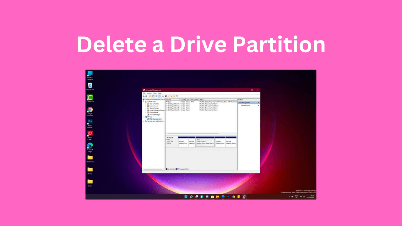 Delete a Drive Partition on Windows 11 1