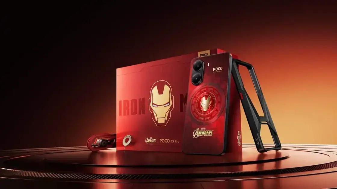 POCO X7 Pro Iron Man Edition é revelado com design exclusivo 1 Palavra chave: POCO X7 X7 Pro Iron Man Edition